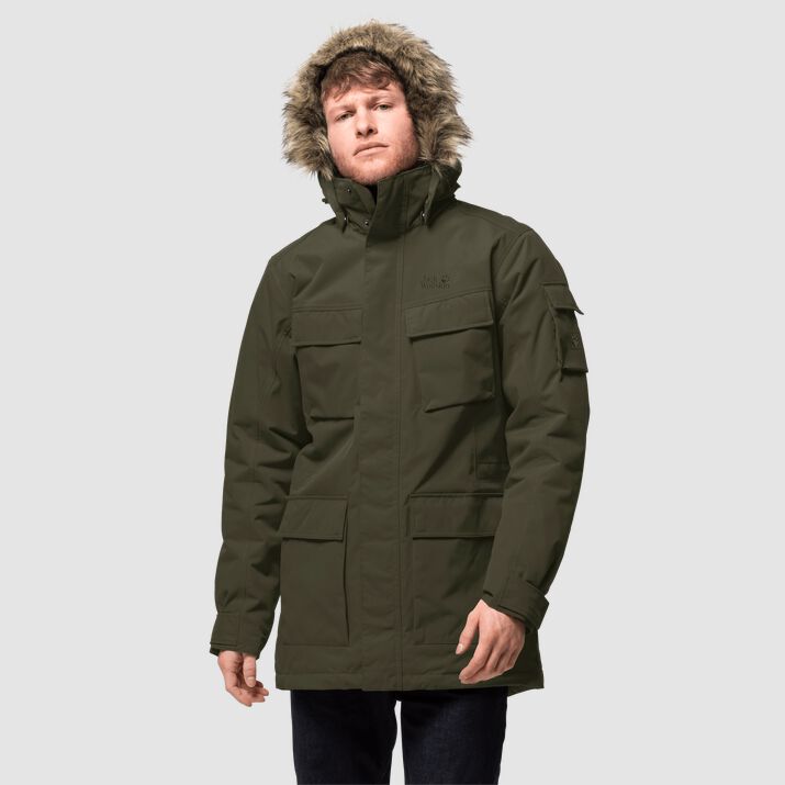 Parka Jack Wolfskin Glacier Canyon Hombre Verdes Mexico-1467519